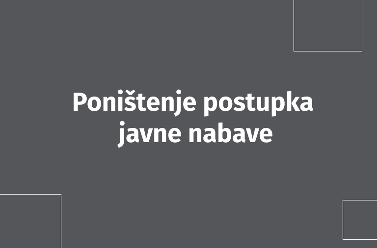 Poništenje postupka javne nabave