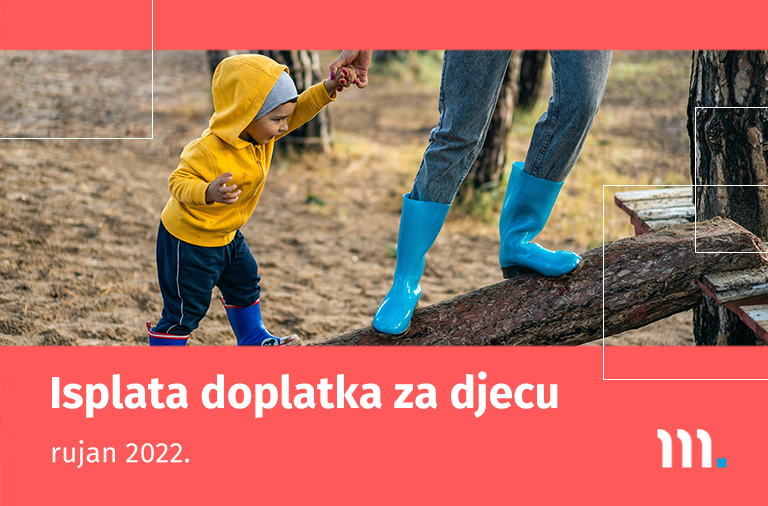 Isplata doplatka za djecu za rujan 2022.