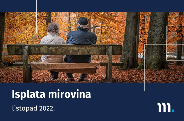 Isplata mirovina za listopad 2022.