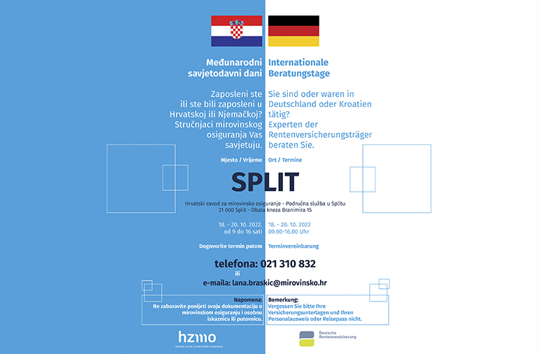 HZMO u Splitu organizira međunarodne savjetodavne dane s predstavnicima mirovinskog osiguranja Njemačke
