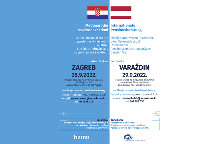 HZMO organizira međunarodne savjetodavne dane s predstavnicima mirovinskog osiguranja R Austrije
