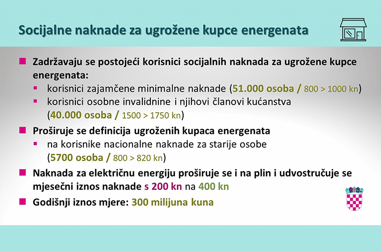 Obavijest korisnicima nacionalne naknade za starije osobe