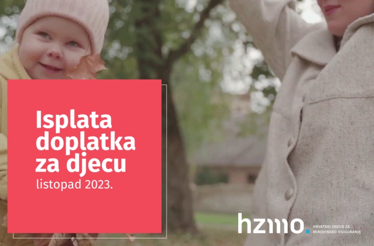Isplata doplatka za djecu za listopad 2023.