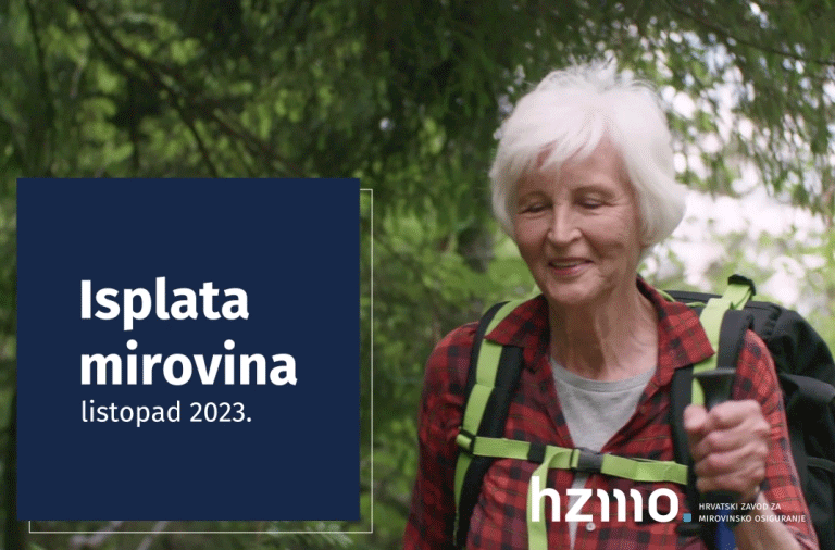 Isplata mirovina za listopad 2023.