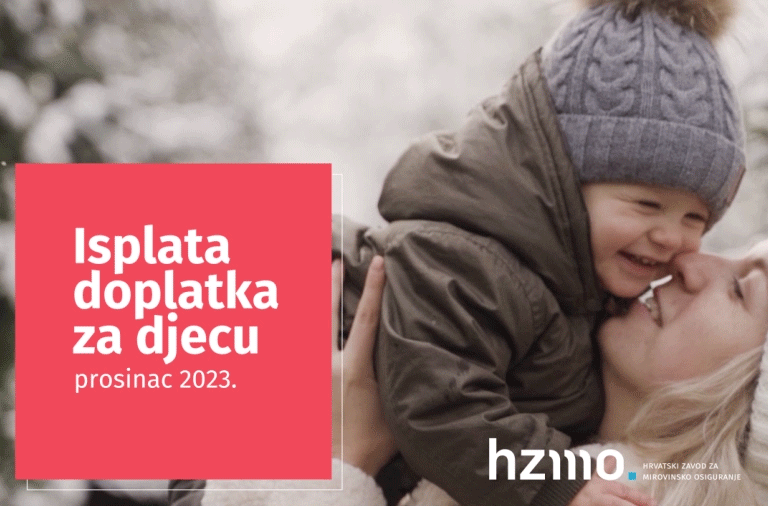 Isplata doplatka za djecu za prosinac 2023.