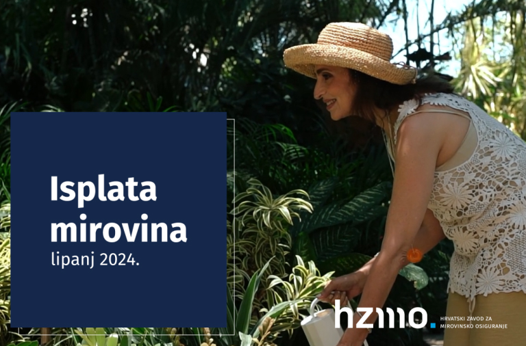 Isplata mirovina za lipanj 2024.