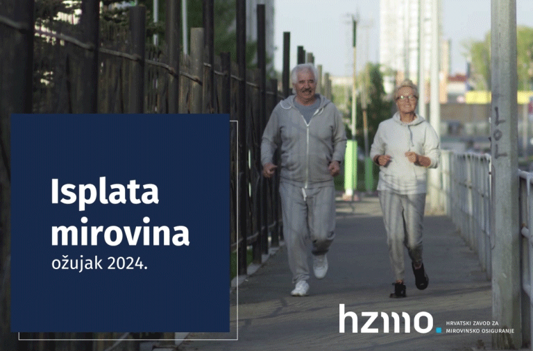 Isplata mirovina za ožujak 2024.