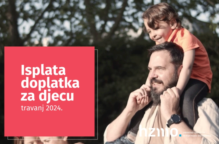 Isplata doplatka za djecu za travanj 2024.