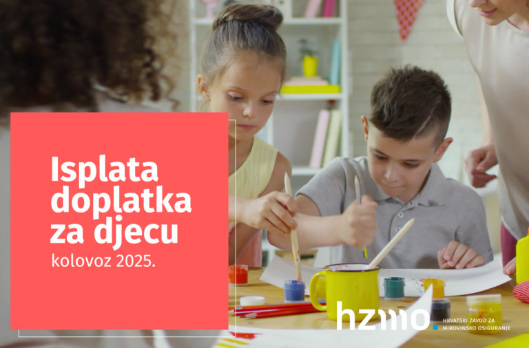 Isplata doplatka za djecu za kolovoz 2025.