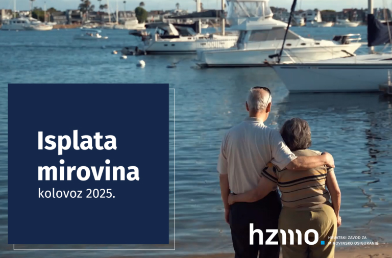 Isplata mirovina za kolovoz 2025.