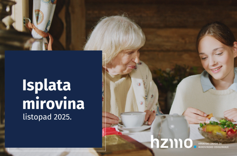  Isplata mirovina za listopad 2025.