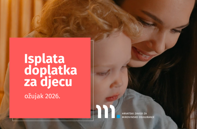 Isplata doplatka za djecu za ožujak 2026.