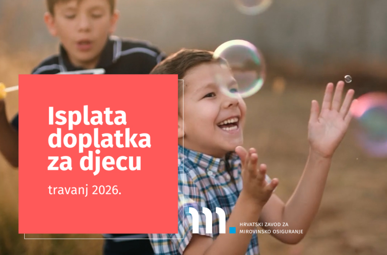 Isplata doplatka za djecu za travanj 2026.