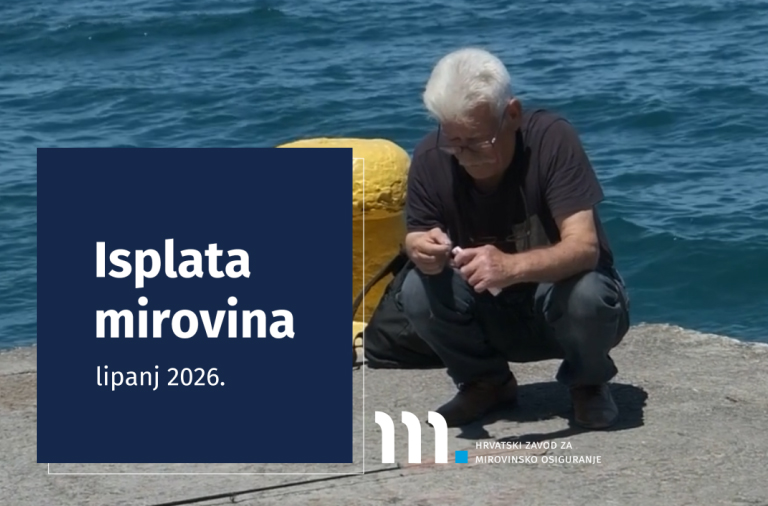 Isplata mirovina za lipanj 2026.