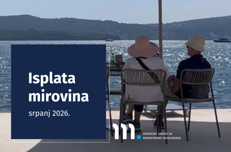 Isplata mirovina za srpanj 2026.