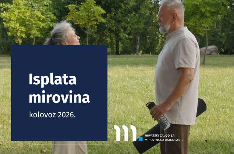 Isplata mirovina za kolovoz 2026.