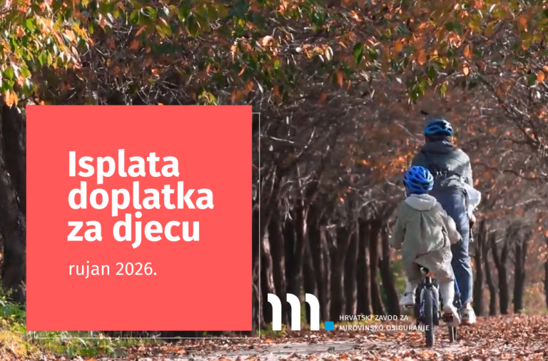 Isplata doplatka za djecu za rujan 2026.