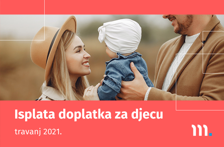 Isplata doplatka za djecu za travanj 2021.