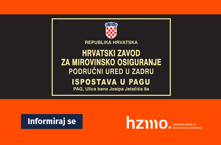 Ispostava Hrvatskog zavoda za mirovinsko osiguranje u Pagu od 27 ...