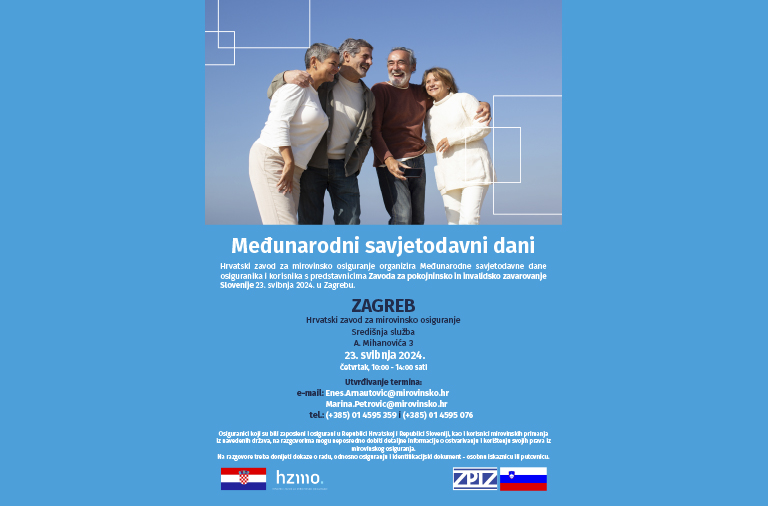 HZMO organizira međunarodne savjetodavne dane s nositeljem mirovinskog ...